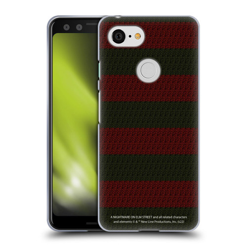 A Nightmare On Elm Street: Freddy's Dead Graphics Sweater Pattern Soft Gel Case for Google Pixel 3