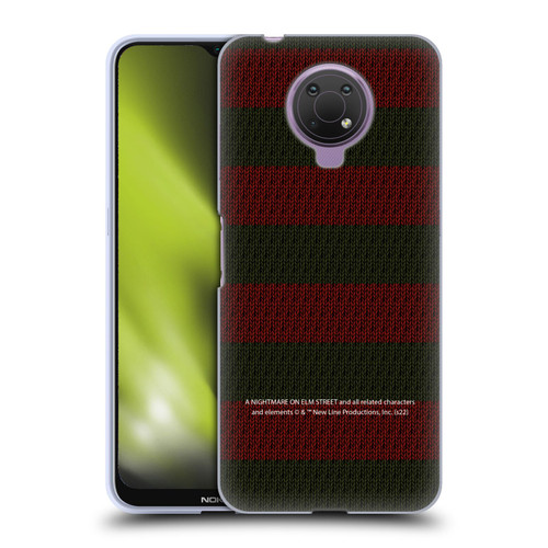 A Nightmare On Elm Street: Freddy's Dead Graphics Sweater Pattern Soft Gel Case for Nokia G10