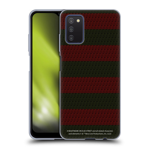 A Nightmare On Elm Street: Freddy's Dead Graphics Sweater Pattern Soft Gel Case for Samsung Galaxy A03s (2021)