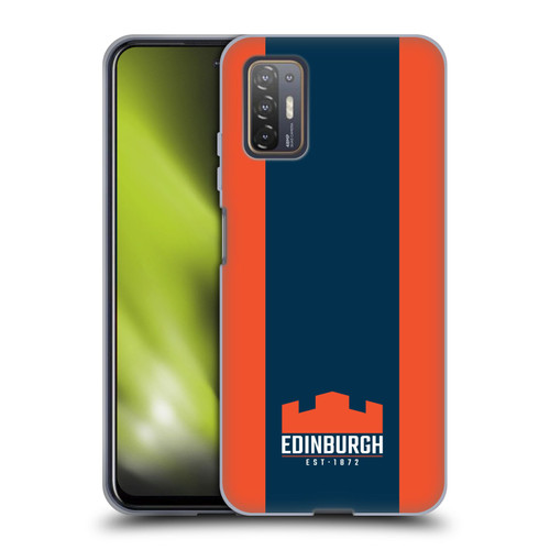 Edinburgh Rugby Logo Art Stripes Soft Gel Case for HTC Desire 21 Pro 5G