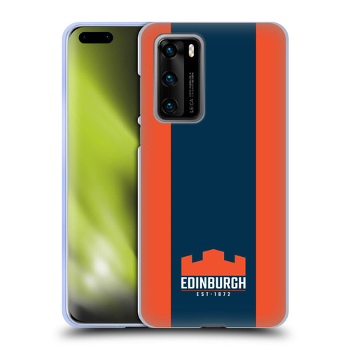 Edinburgh Rugby Logo Art Stripes Soft Gel Case for Huawei P40 5G