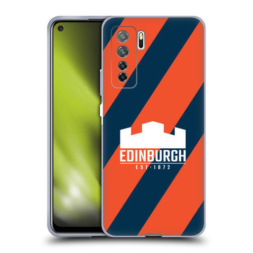 Edinburgh Rugby Logo Art Diagonal Stripes Soft Gel Case for Huawei Nova 7 SE/P40 Lite 5G