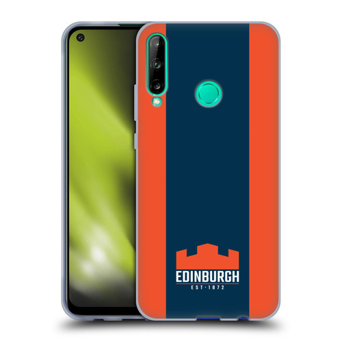 Edinburgh Rugby Logo Art Stripes Soft Gel Case for Huawei P40 lite E