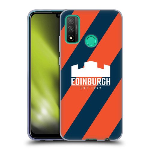 Edinburgh Rugby Logo Art Diagonal Stripes Soft Gel Case for Huawei P Smart (2020)