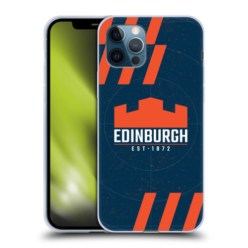 Edinburgh Rugby Logo Art Navy Blue Soft Gel Case for Apple iPhone 12 / iPhone 12 Pro