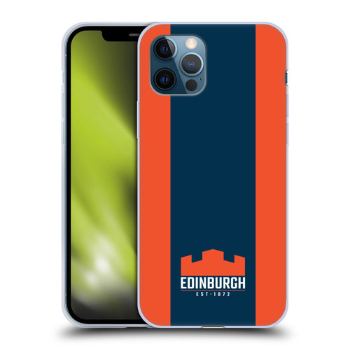 Edinburgh Rugby Logo Art Stripes Soft Gel Case for Apple iPhone 12 / iPhone 12 Pro