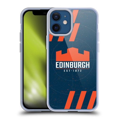 Edinburgh Rugby Logo Art Navy Blue Soft Gel Case for Apple iPhone 12 Mini