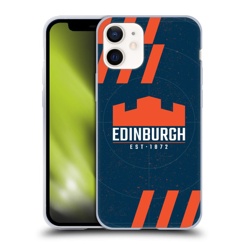 Edinburgh Rugby Logo Art Navy Blue Soft Gel Case for Apple iPhone 12 Mini