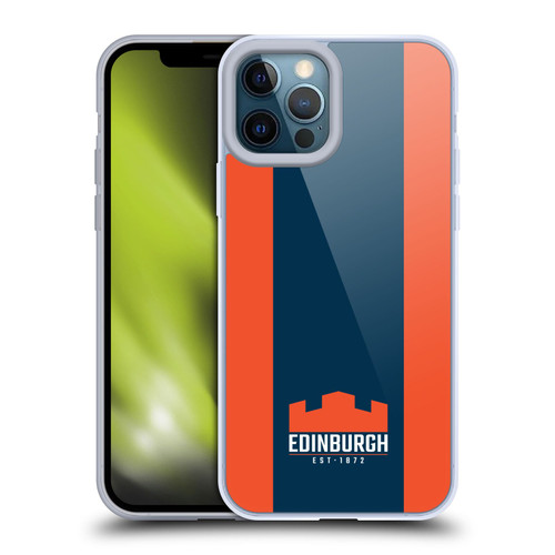 Edinburgh Rugby Logo Art Stripes Soft Gel Case for Apple iPhone 12 Pro Max