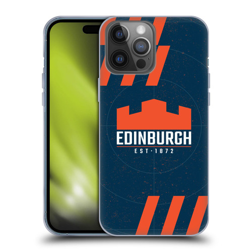 Edinburgh Rugby Logo Art Navy Blue Soft Gel Case for Apple iPhone 14 Pro Max
