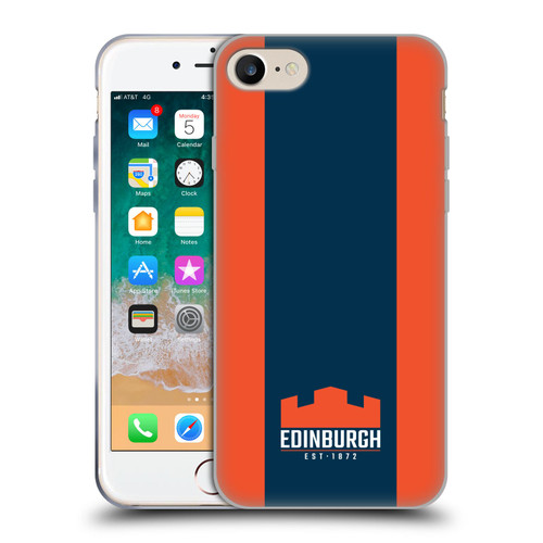 Edinburgh Rugby Logo Art Stripes Soft Gel Case for Apple iPhone 7 / 8 / SE 2020 & 2022
