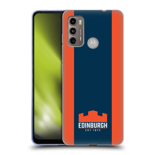 Edinburgh Rugby Logo Art Stripes Soft Gel Case for Motorola Moto G60 / Moto G40 Fusion