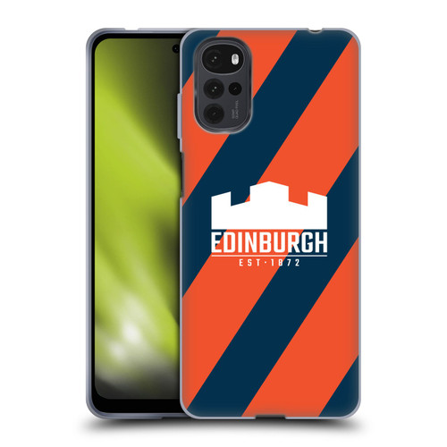 Edinburgh Rugby Logo Art Diagonal Stripes Soft Gel Case for Motorola Moto G22