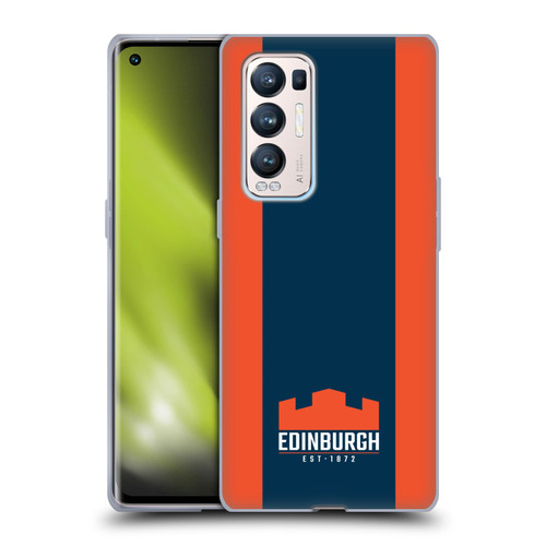 Edinburgh Rugby Logo Art Stripes Soft Gel Case for OPPO Find X3 Neo / Reno5 Pro+ 5G