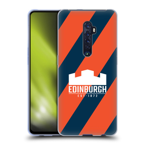 Edinburgh Rugby Logo Art Diagonal Stripes Soft Gel Case for OPPO Reno 2