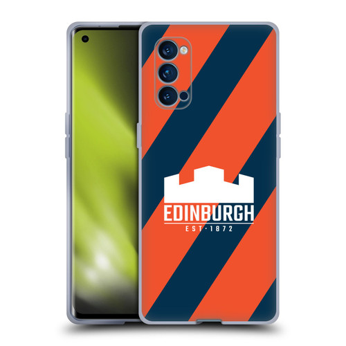 Edinburgh Rugby Logo Art Diagonal Stripes Soft Gel Case for OPPO Reno 4 Pro 5G