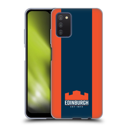 Edinburgh Rugby Logo Art Stripes Soft Gel Case for Samsung Galaxy A03s (2021)