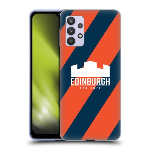 Edinburgh Rugby Logo Art Diagonal Stripes Soft Gel Case for Samsung Galaxy A32 5G / M32 5G (2021)