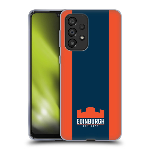 Edinburgh Rugby Logo Art Stripes Soft Gel Case for Samsung Galaxy A33 5G (2022)