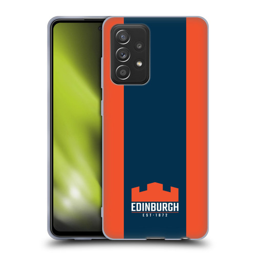 Edinburgh Rugby Logo Art Stripes Soft Gel Case for Samsung Galaxy A52 / A52s / 5G (2021)