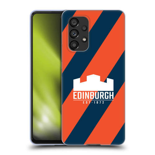 Edinburgh Rugby Logo Art Diagonal Stripes Soft Gel Case for Samsung Galaxy A53 5G (2022)
