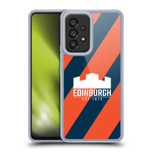 Edinburgh Rugby Logo Art Diagonal Stripes Soft Gel Case for Samsung Galaxy A53 5G (2022)