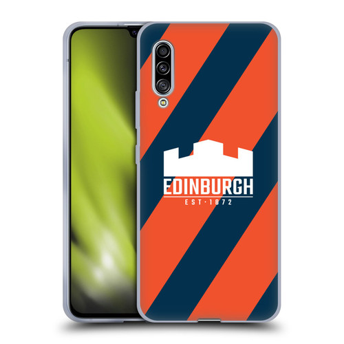 Edinburgh Rugby Logo Art Diagonal Stripes Soft Gel Case for Samsung Galaxy A90 5G (2019)