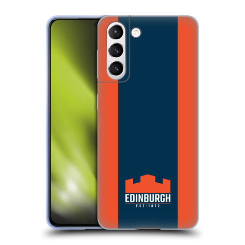Edinburgh Rugby Logo Art Stripes Soft Gel Case for Samsung Galaxy S21 5G