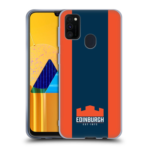 Edinburgh Rugby Logo Art Stripes Soft Gel Case for Samsung Galaxy M30s (2019)/M21 (2020)