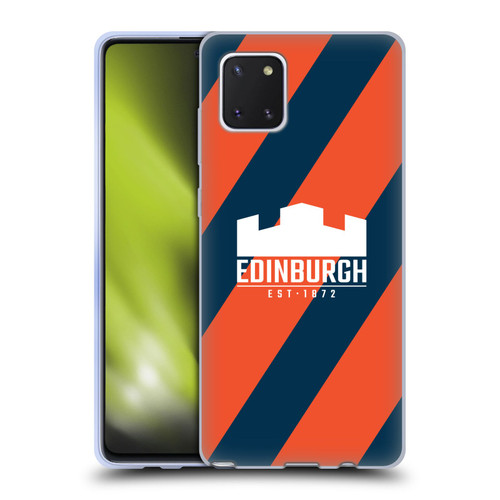 Edinburgh Rugby Logo Art Diagonal Stripes Soft Gel Case for Samsung Galaxy Note10 Lite
