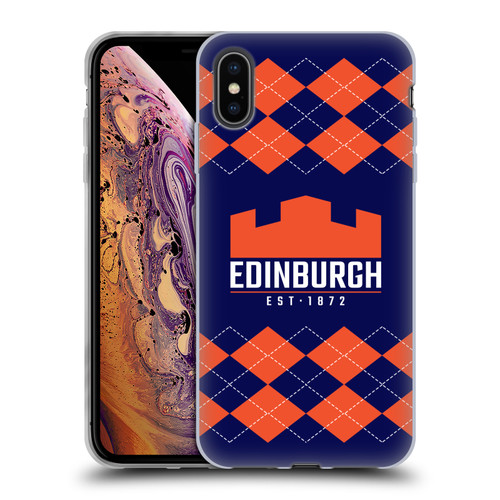 Edinburgh Rugby Logo 2 Argyle Soft Gel Case for Apple iPhone XS Max