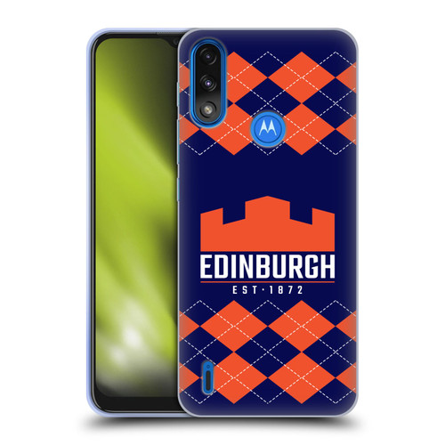 Edinburgh Rugby Logo 2 Argyle Soft Gel Case for Motorola Moto E7 Power / Moto E7i Power