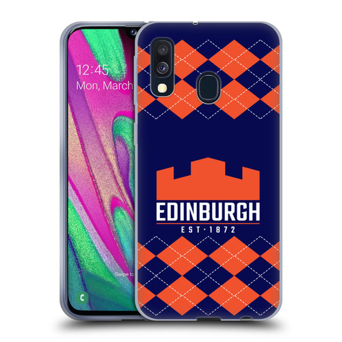 Edinburgh Rugby Logo 2 Argyle Soft Gel Case for Samsung Galaxy A40 (2019)