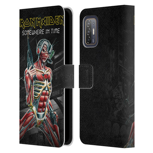 Iron Maiden Album Covers Somewhere Leather Book Wallet Case Cover For HTC Desire 21 Pro 5G