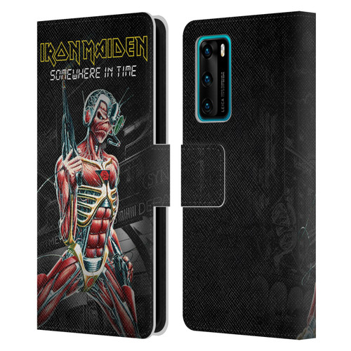 Iron Maiden Album Covers Somewhere Leather Book Wallet Case Cover For Huawei P40 5G