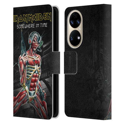 Iron Maiden Album Covers Somewhere Leather Book Wallet Case Cover For Huawei P50
