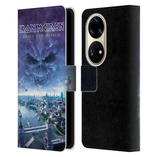 Iron Maiden Album Covers Brave New World Leather Book Wallet Case Cover For Huawei P50 Pro