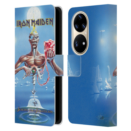 Iron Maiden Album Covers SSOSS Leather Book Wallet Case Cover For Huawei P50 Pro