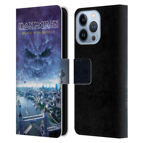 Iron Maiden Album Covers Brave New World Leather Book Wallet Case Cover For Apple iPhone 13 Pro