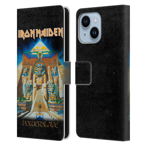 Iron Maiden Album Covers Powerslave Leather Book Wallet Case Cover For Apple iPhone 14 Plus