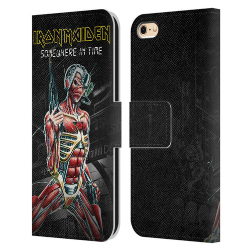 Iron Maiden Album Covers Somewhere Leather Book Wallet Case Cover For Apple iPhone 6 / iPhone 6s
