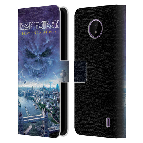 Iron Maiden Album Covers Brave New World Leather Book Wallet Case Cover For Nokia C10 / C20