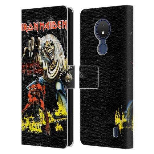 Iron Maiden Album Covers NOTB Leather Book Wallet Case Cover For Nokia C21
