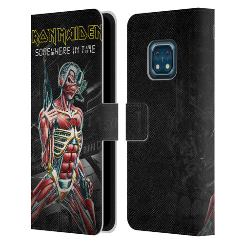 Iron Maiden Album Covers Somewhere Leather Book Wallet Case Cover For Nokia XR20