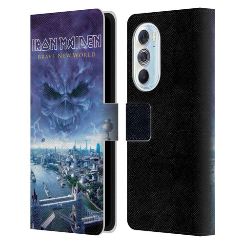 Iron Maiden Album Covers Brave New World Leather Book Wallet Case Cover For Motorola Edge X30