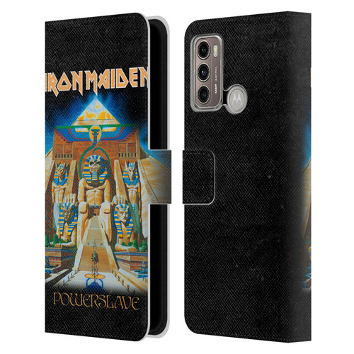 Iron Maiden Album Covers Powerslave Leather Book Wallet Case Cover For Motorola Moto G60 / Moto G40 Fusion