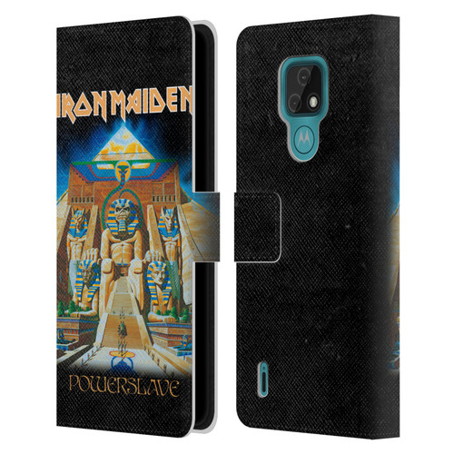 Iron Maiden Album Covers Powerslave Leather Book Wallet Case Cover For Motorola Moto E7