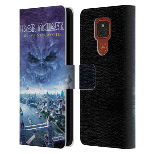 Iron Maiden Album Covers Brave New World Leather Book Wallet Case Cover For Motorola Moto E7 Plus
