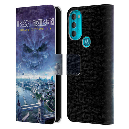 Iron Maiden Album Covers Brave New World Leather Book Wallet Case Cover For Motorola Moto G71 5G