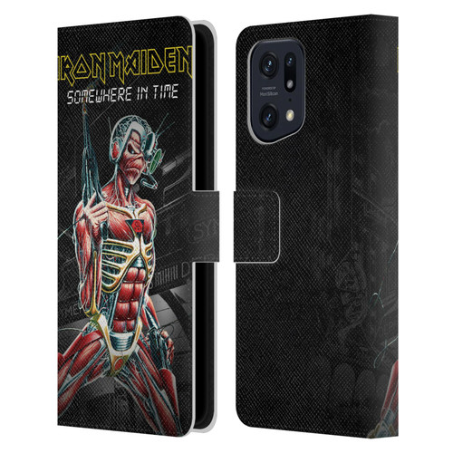 Iron Maiden Album Covers Somewhere Leather Book Wallet Case Cover For OPPO Find X5
